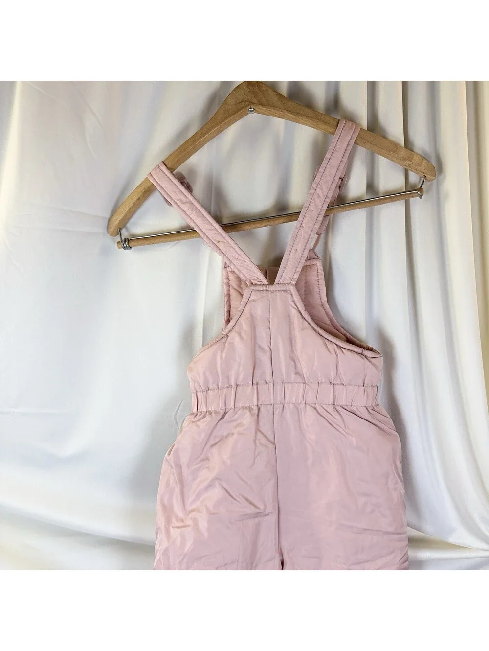 C &C Girls Size 5 Years Pink ColdControl Half-Zip Snow Pant Bib Overalls